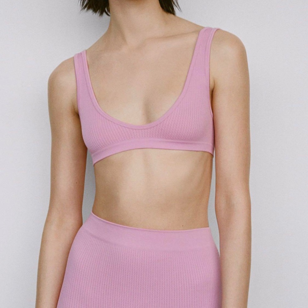 Zara Pink Seamless Bralette